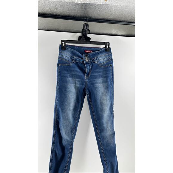 YMI Women's Blue Denim Skinny Jeans Size 5 - Picture 1 of 4